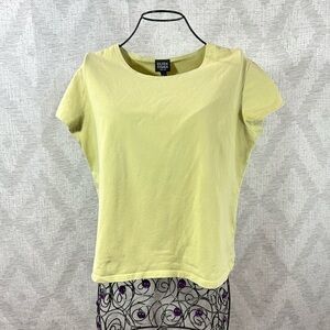 Eileen fisher petite green short sleeve boxy tee size PL